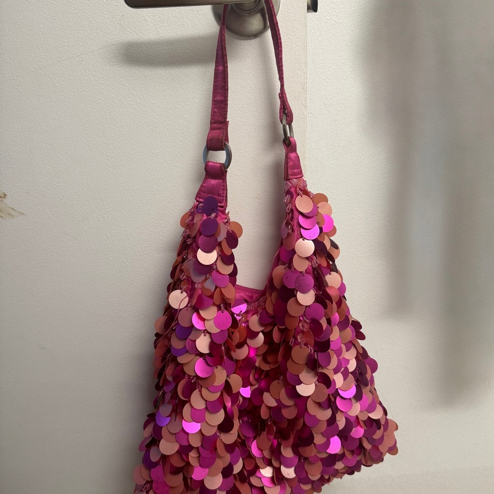 Pink Sequin Women's Bag retro
